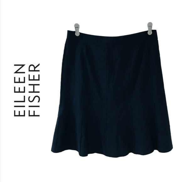 Eileen Fisher Dresses & Skirts - EILEEN FISHER Navy Blue Skirt Petite Medium